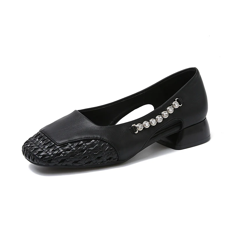 Damen Ballerinas mit glänzenden Applikationen und stilvollem Flechtmuster Heidi Mode - Image 7