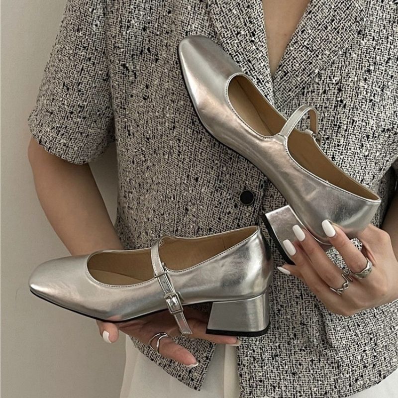 Damen Ballerinas mit glänzender Schnalle Heidi Mode - Image 2