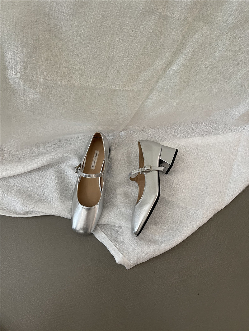 Damen Ballerinas mit glänzender Schnalle Heidi Mode - Image 6