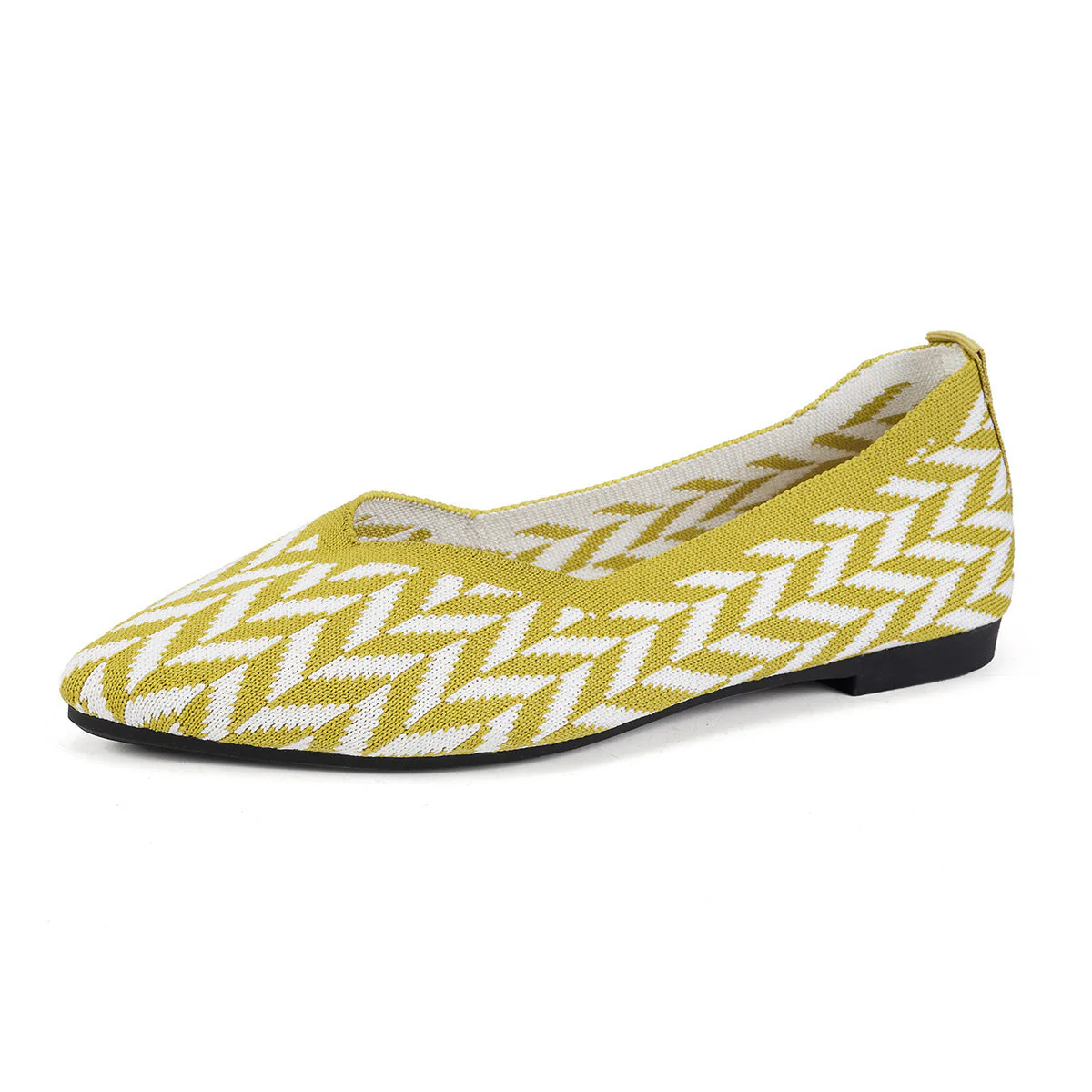 Damen Ballerinas mit Modernem Zickzack-Muster und Flexiblem Fußbett Heidi-Mode - Image 5