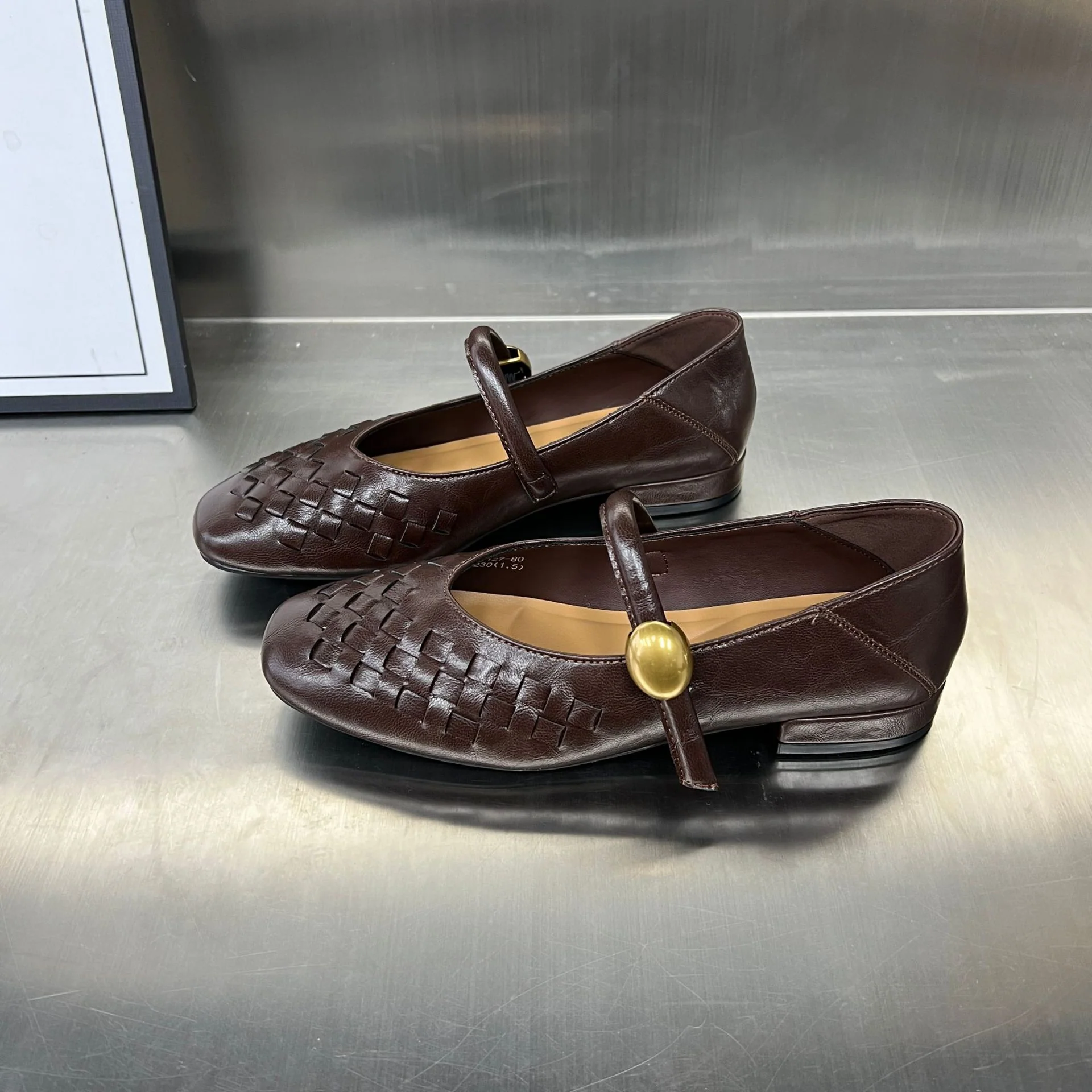 Damen Ballerinas mit modischem Flechtmuster und dekorativem Riemen Heidi Mode - Image 2