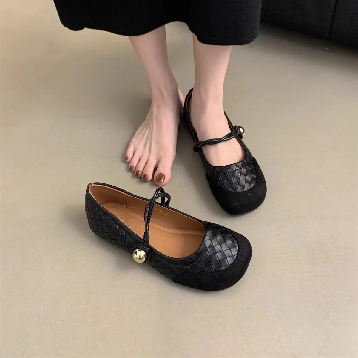 Damen Ballerinas mit modischem geflochtenem Design und eleganter Schleifen-Applikation Heidi Mode - Image 3