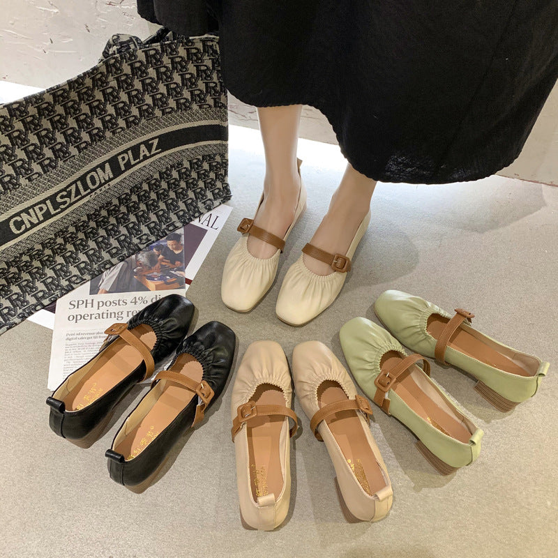 Damen Ballerinas mit modischem Riemchen-Design und bequemem Fußbett Heidi Mode - Image 2