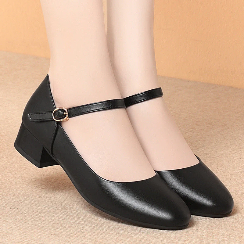 Damen Ballerinas mit Modischem Riemchen und Bequemer Absatzhöhe Heidi-Mode - Image 3