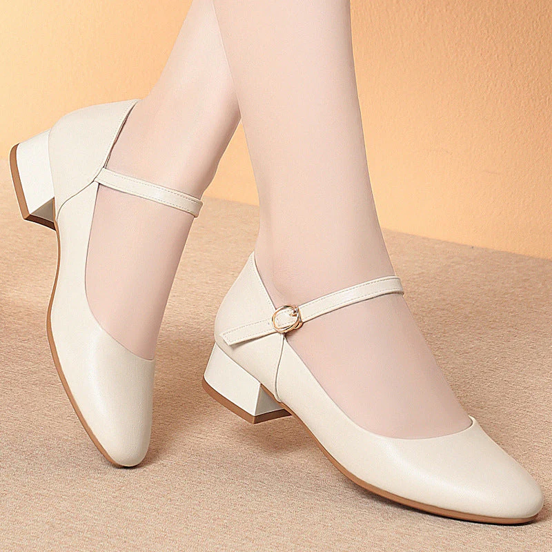Damen Ballerinas mit Modischem Riemchen und Bequemer Absatzhöhe Heidi-Mode - Image 4
