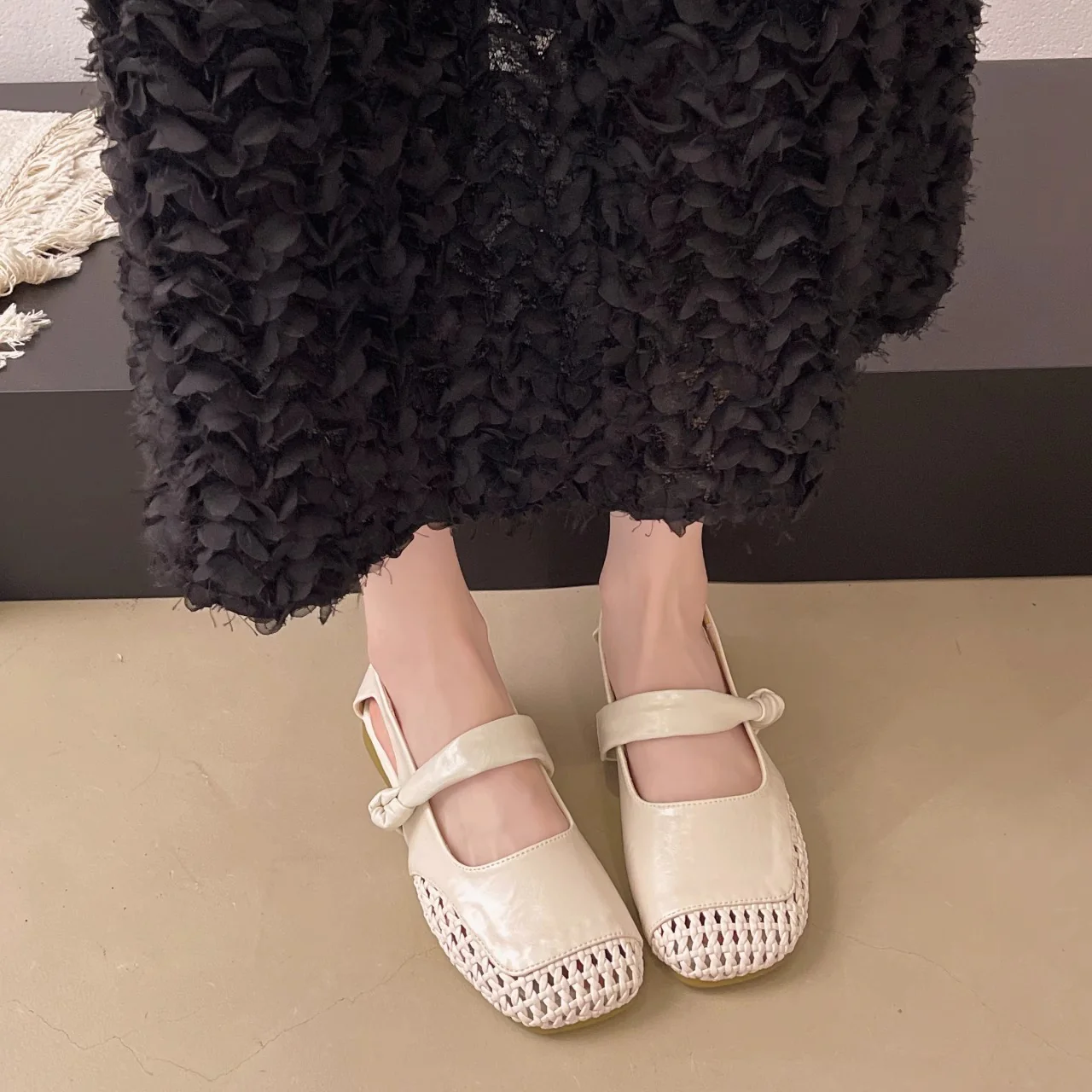 Damen Ballerinas mit modischem Riemchen und elegantem Flechtdetail Heidi Mode - Image 4