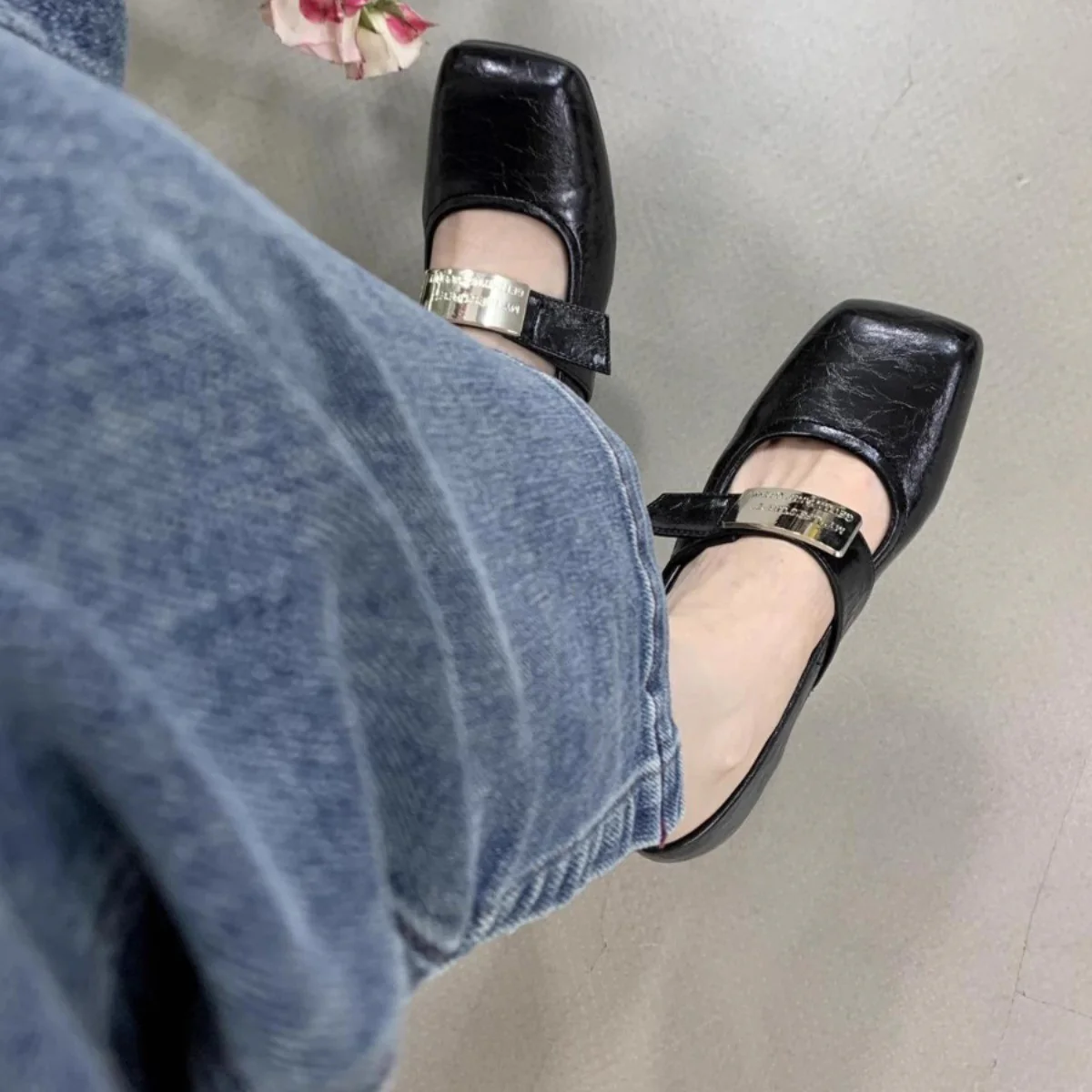 Damen Ballerinas mit modischem Riemchenverschluss und bequemem Fußbett Heidi Mode