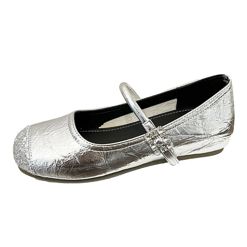Damen Ballerinas mit modischem Riemen und glitzernder Oberfläche Heidi Mode - Image 5