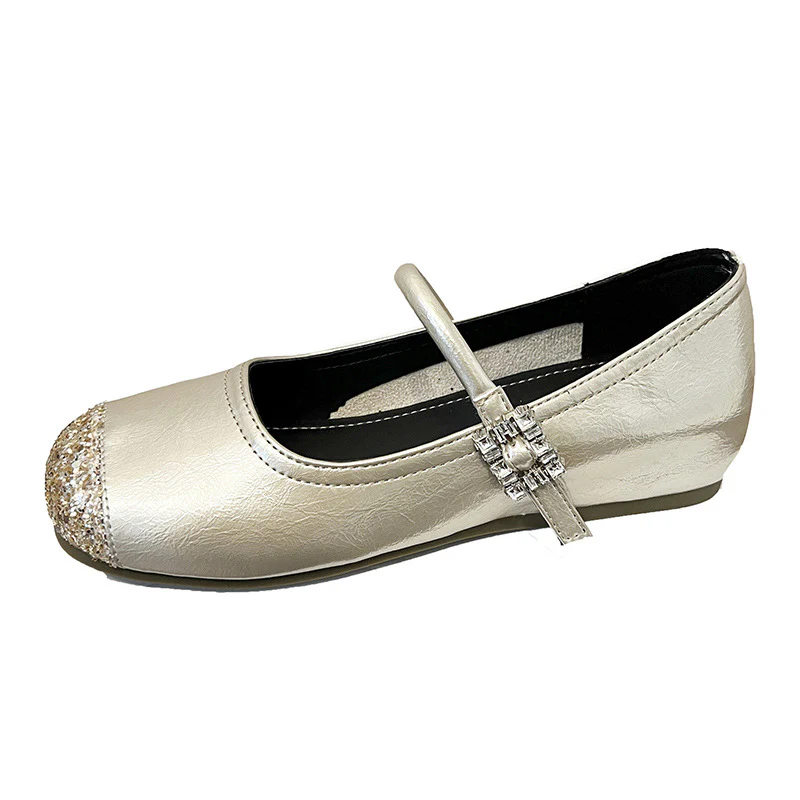Damen Ballerinas mit modischem Riemen und glitzernder Oberfläche Heidi Mode - Image 6