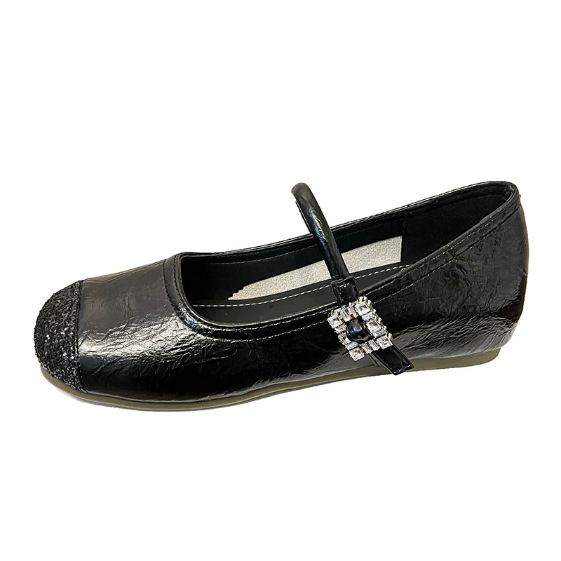Damen Ballerinas mit modischem Riemen und glitzernder Oberfläche Heidi Mode - Image 8