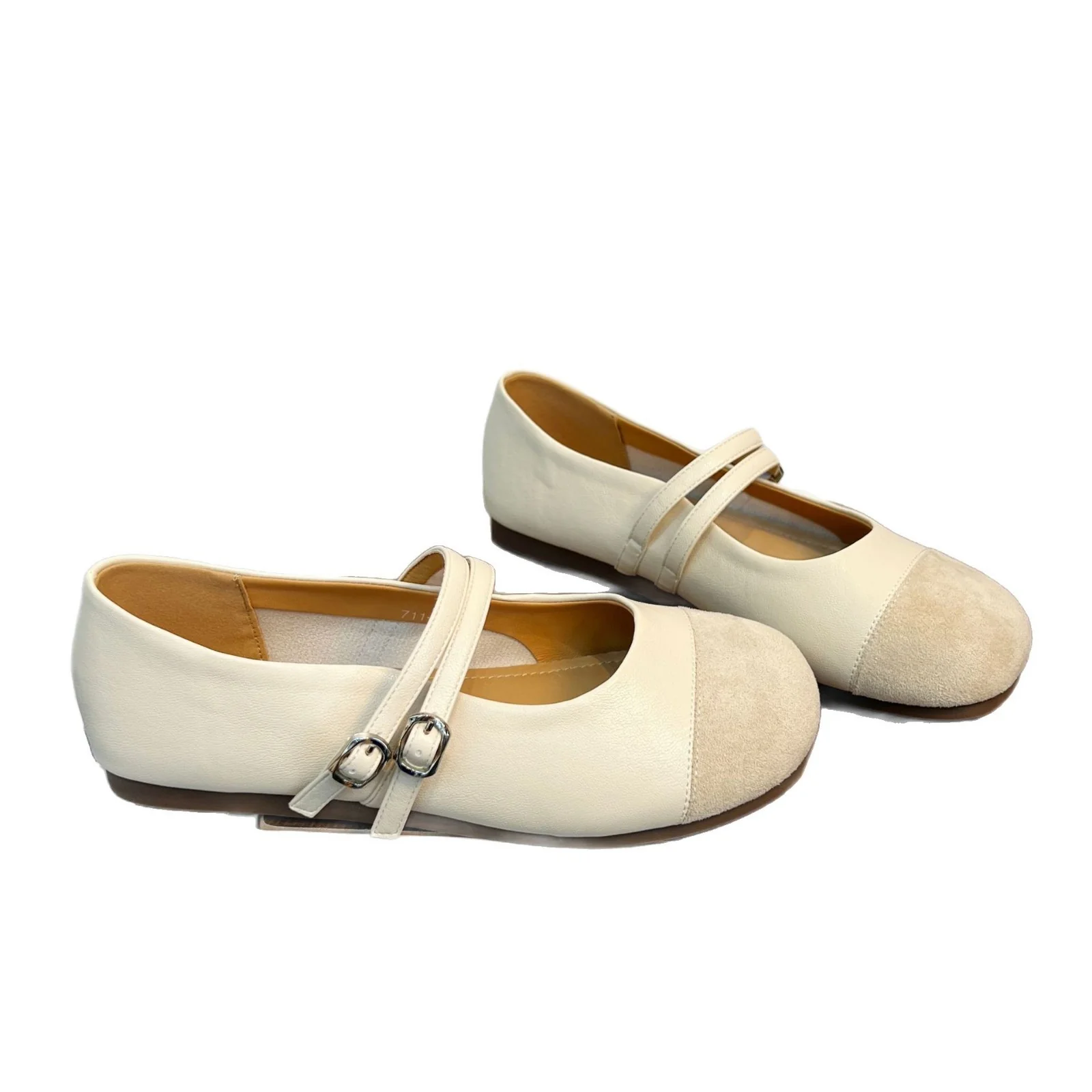 Damen Ballerinas mit modischem Riemen und hochwertiger Lederoberfläche Heidi Mode - Image 5