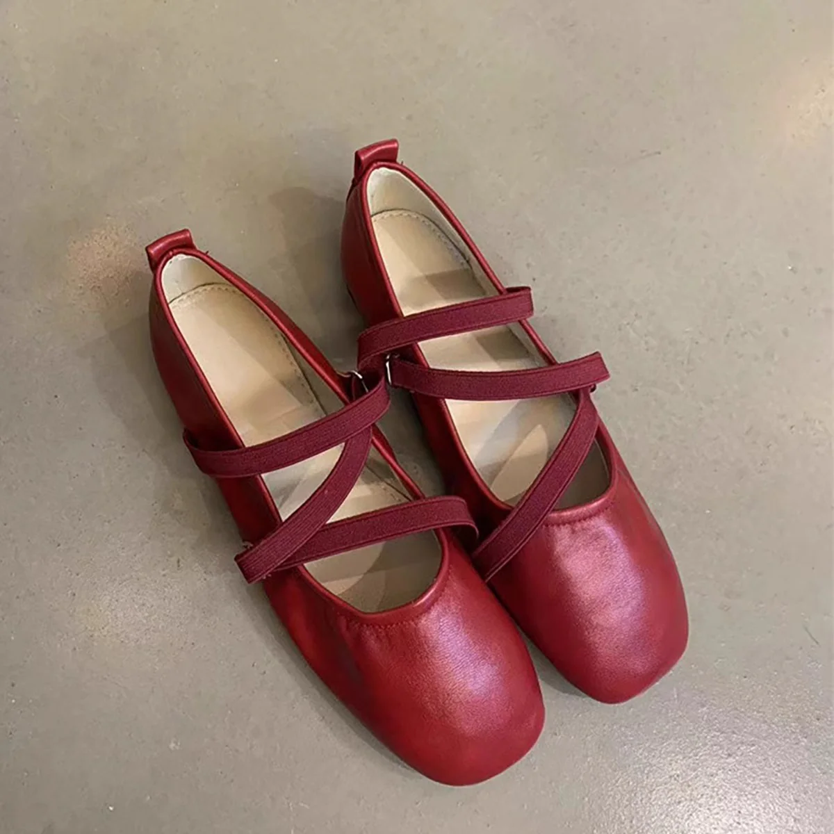 Damen Ballerinas mit modischem Riemen und komfortablem Fußbett Heidi Mode - Image 6