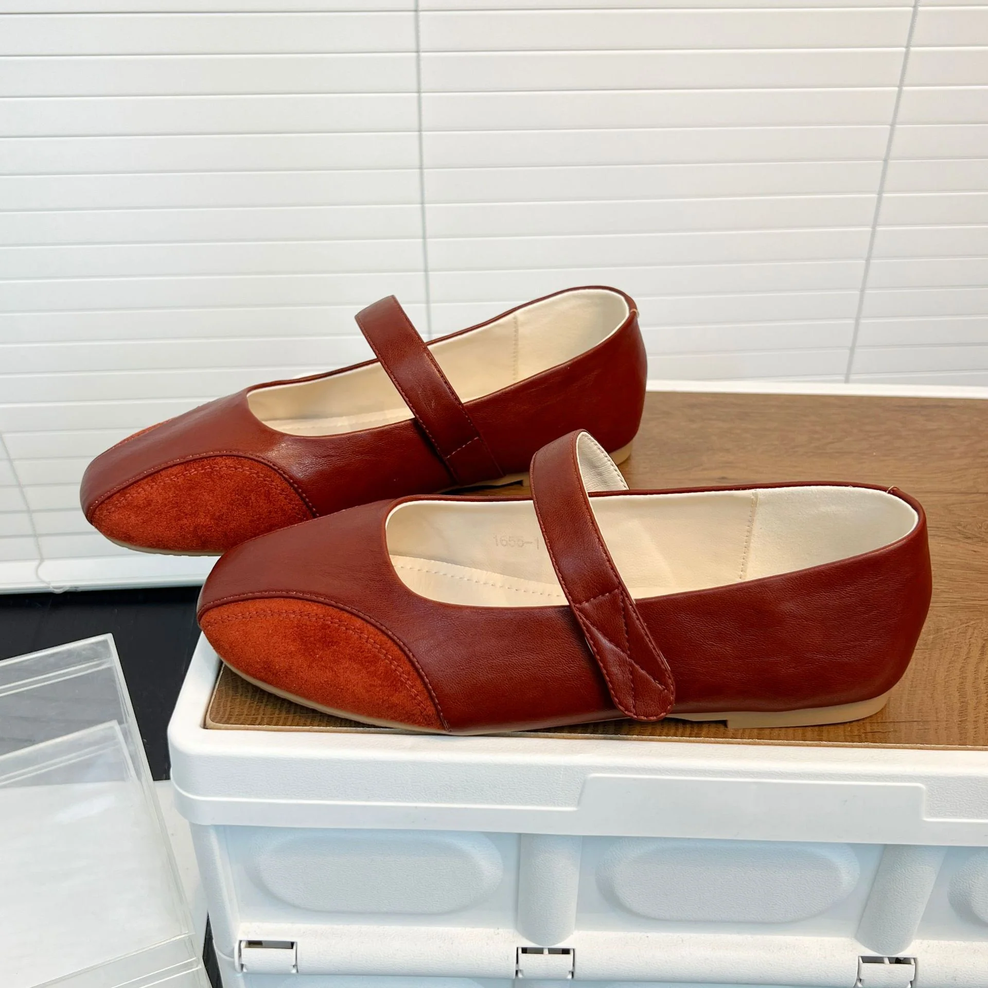 Damen Ballerinas mit modischem Riemenschluss aus hochwertigem Leder Heidi Mode - Image 2