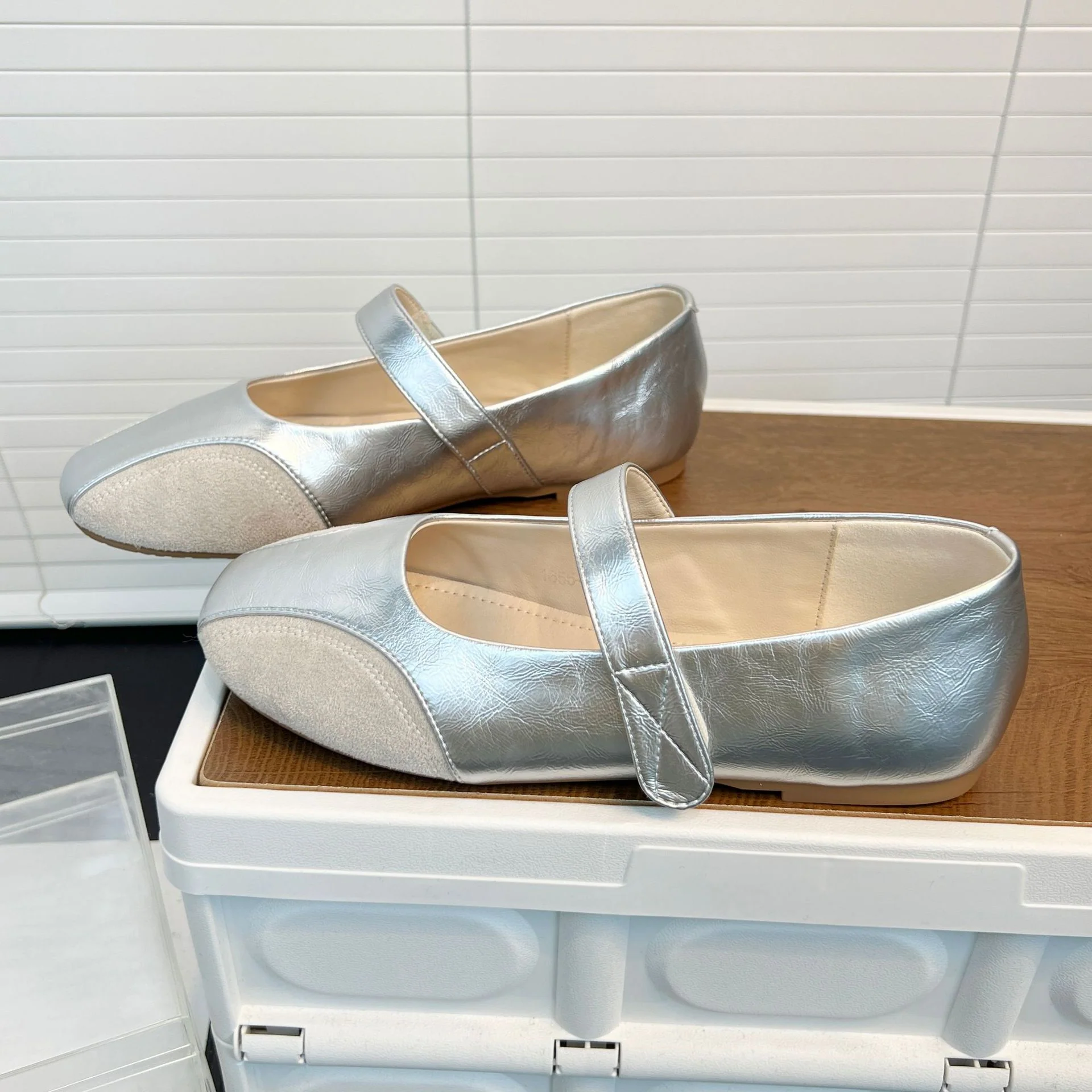 Damen Ballerinas mit modischem Riemenschluss aus hochwertigem Leder Heidi Mode - Image 4