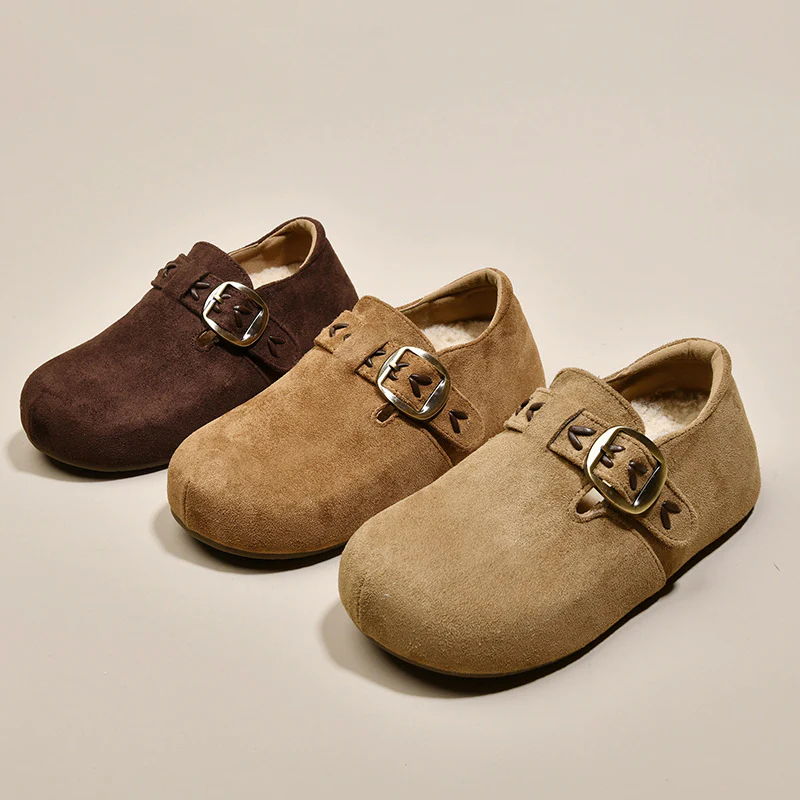Damen Ballerinas mit modischer Schnalle und weich gepolstertem Innenbereich Heidi Mode