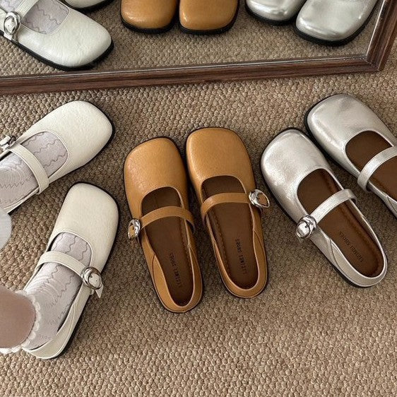 Damen Ballerinas mit modischer Schnallen-Applikation und bequemem Fußbett Heidi Mode - Image 3