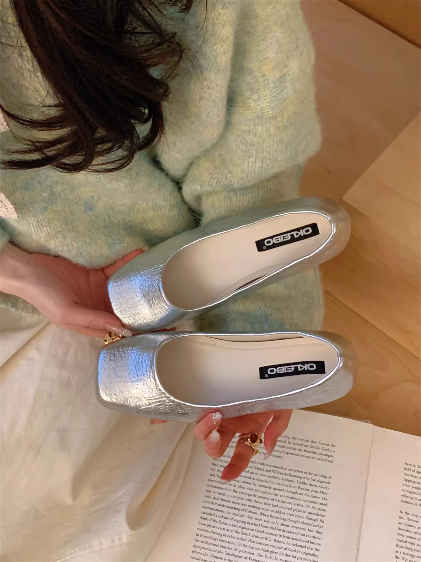 Damen Ballerinas mit polka Punkte Design und komfortablem Innenfutter Heidi Mode - Image 9