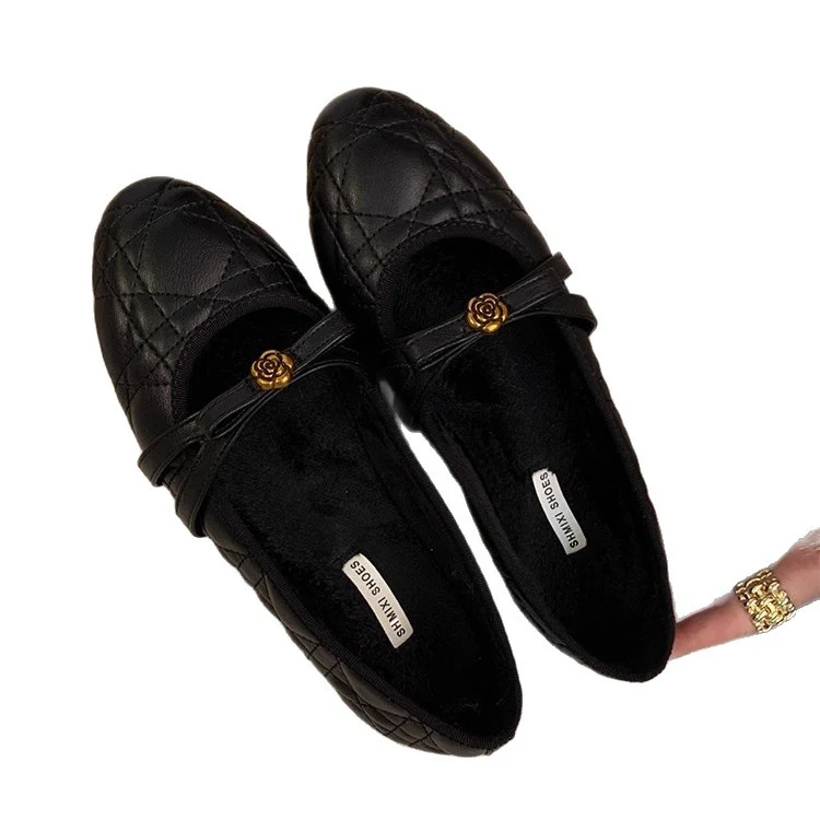 Damen Ballerinas mit schickem Riemen und eleganter Stepp-Optik Heidi Mode - Image 5