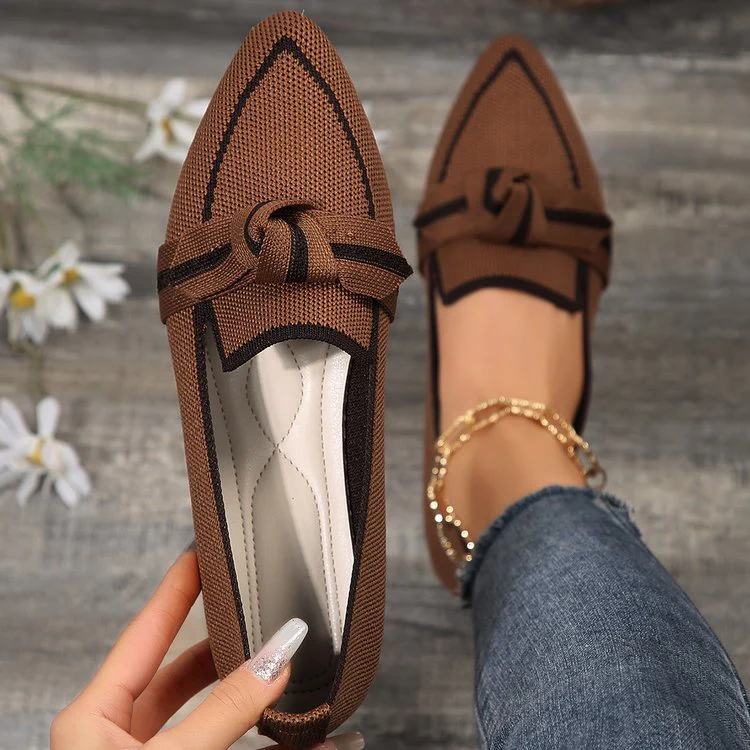 Damen Ballerinas mit schickem Schleifen-Detail und stabiler Sohle Heidi Mode
