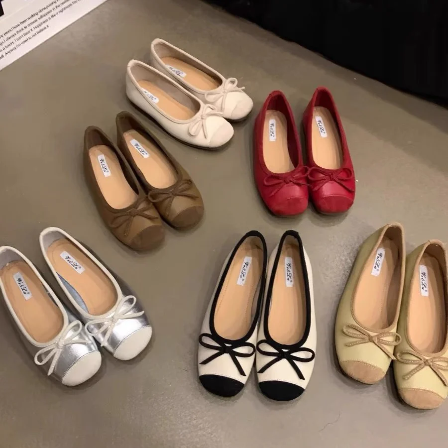 Damen Ballerinas mit schimmerndem Obermaterial und verspieltem Schleifendesign Heidi Mode - Image 2