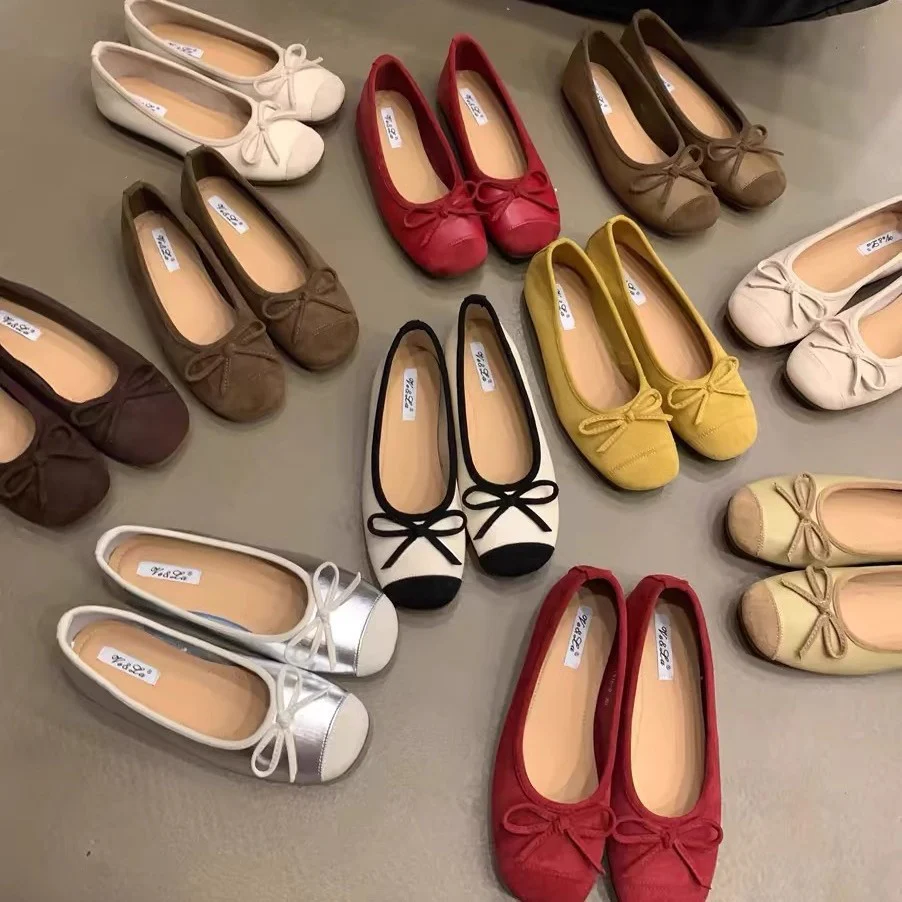 Damen Ballerinas mit schimmerndem Obermaterial und verspieltem Schleifendesign Heidi Mode - Image 3