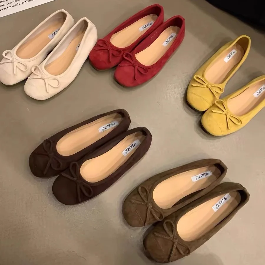Damen Ballerinas mit schimmerndem Obermaterial und verspieltem Schleifendesign Heidi Mode - Image 4