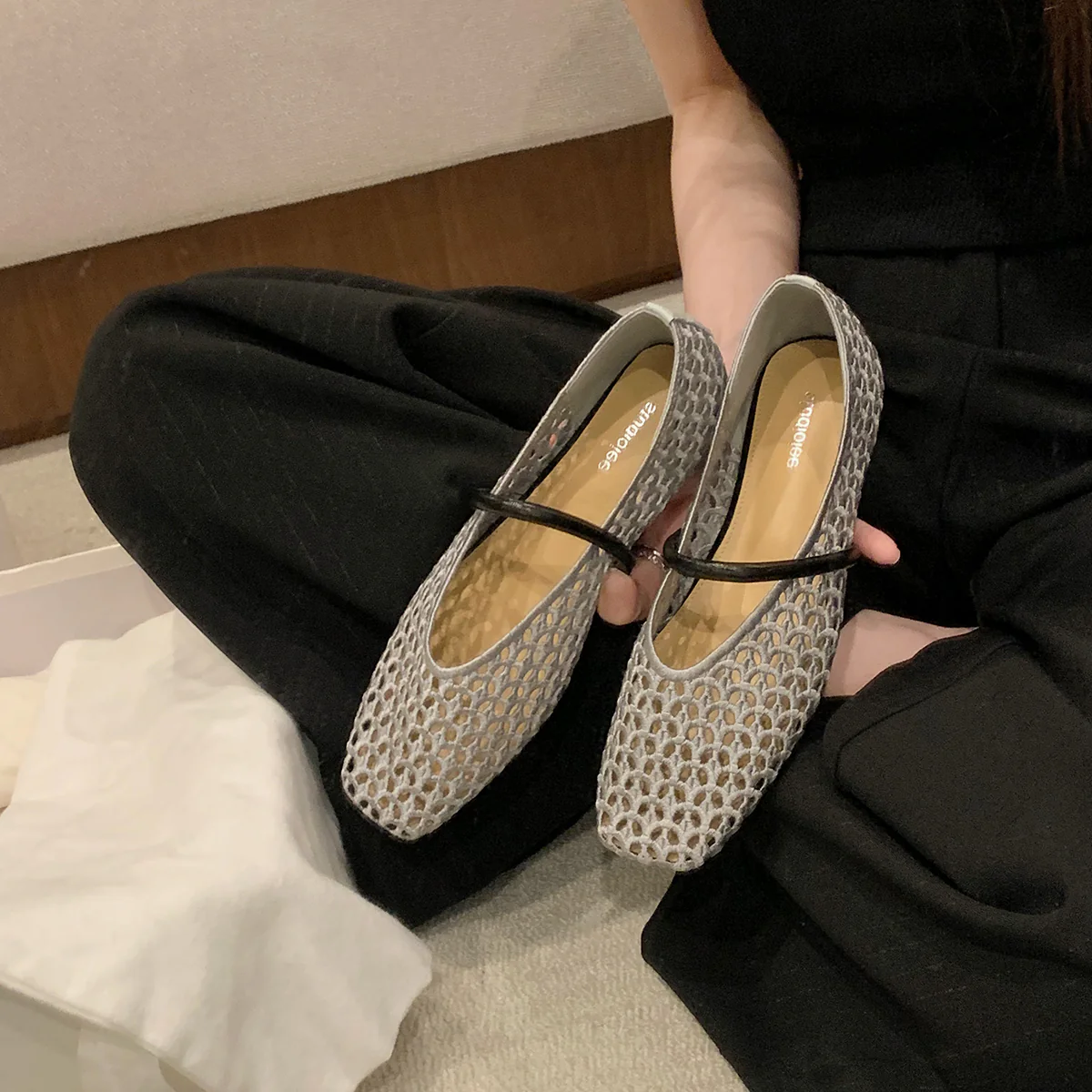 Damen Ballerinas mit strukturiertem Obermaterial und flexiblem Fußbett Heidi Mode - Image 7