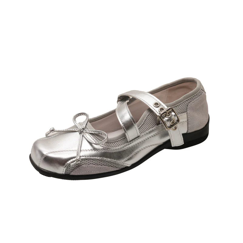 Damen Ballerinas mit stylischem Riemchen und elegantem Metallic-Design Heidi Mode - Image 7