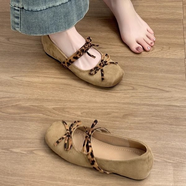 Damen Ballerinas mit süßem Katzenohren-Design und verspieltem Bindeband Heidi Mode - Image 2