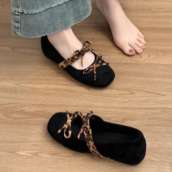 Damen Ballerinas mit süßem Katzenohren-Design und verspieltem Bindeband Heidi Mode - Image 4