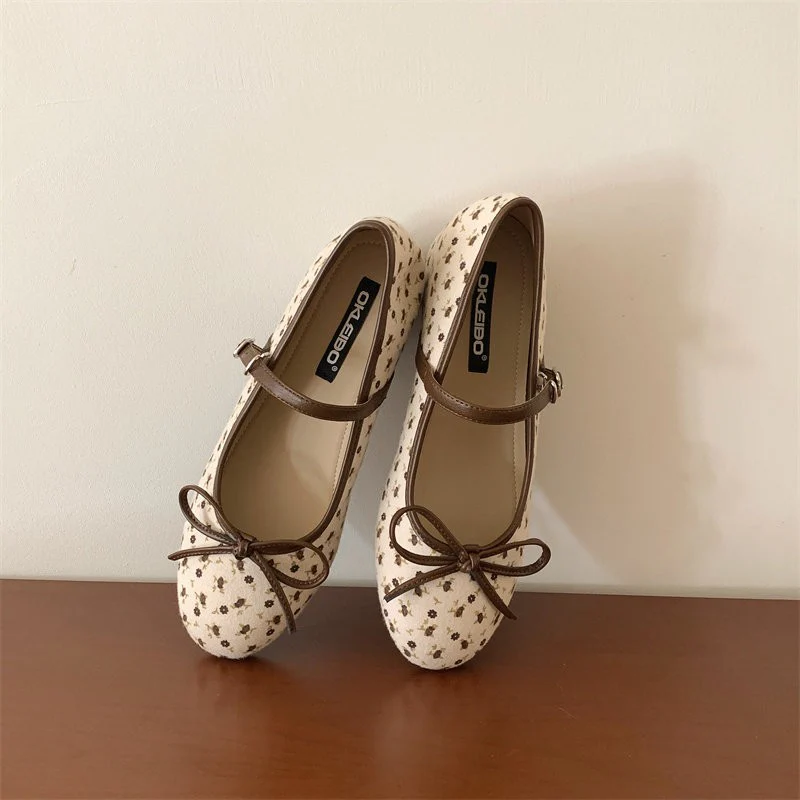 Damen Ballerinas mit verstellbarem Riemen und dekorativem Schleifenakzent Heidi Mode - Image 7