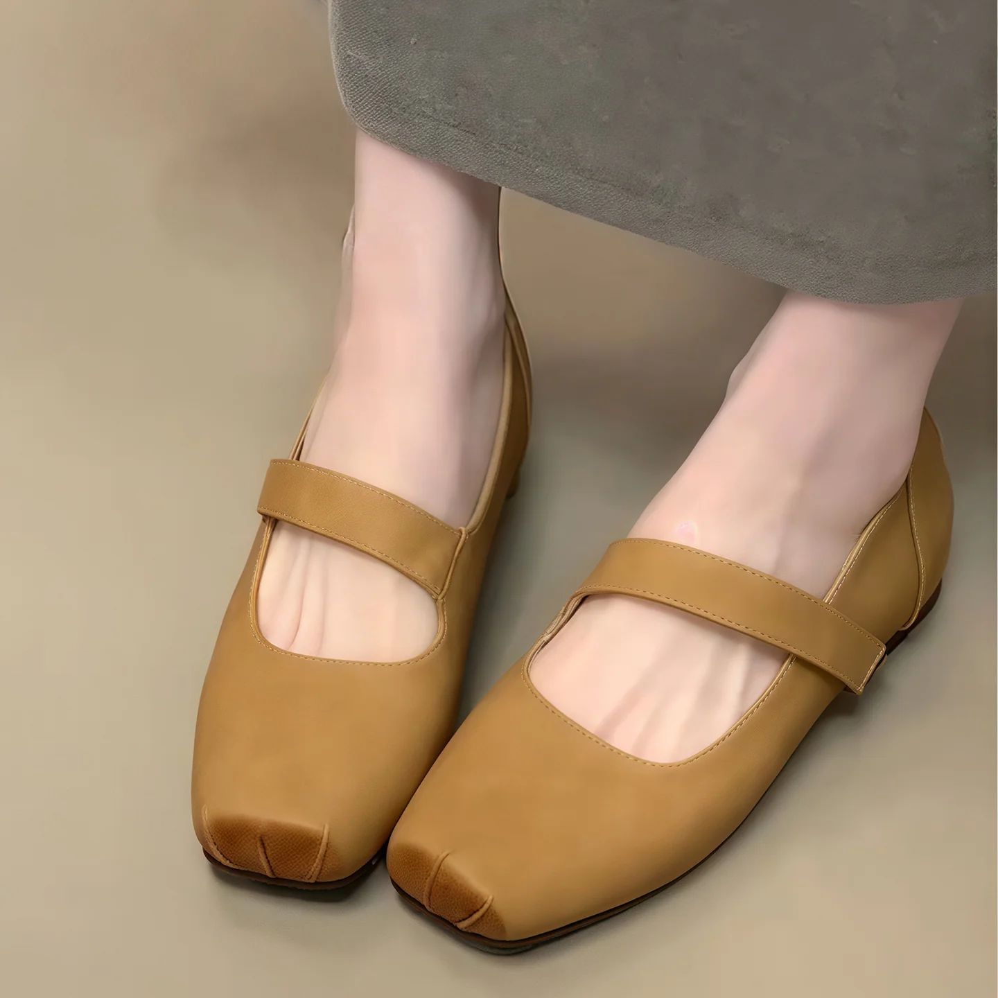 Damen Ballerinas mit verstellbarem Riemen und flexiblem Komfortfußbett Heidi Mode - Image 2