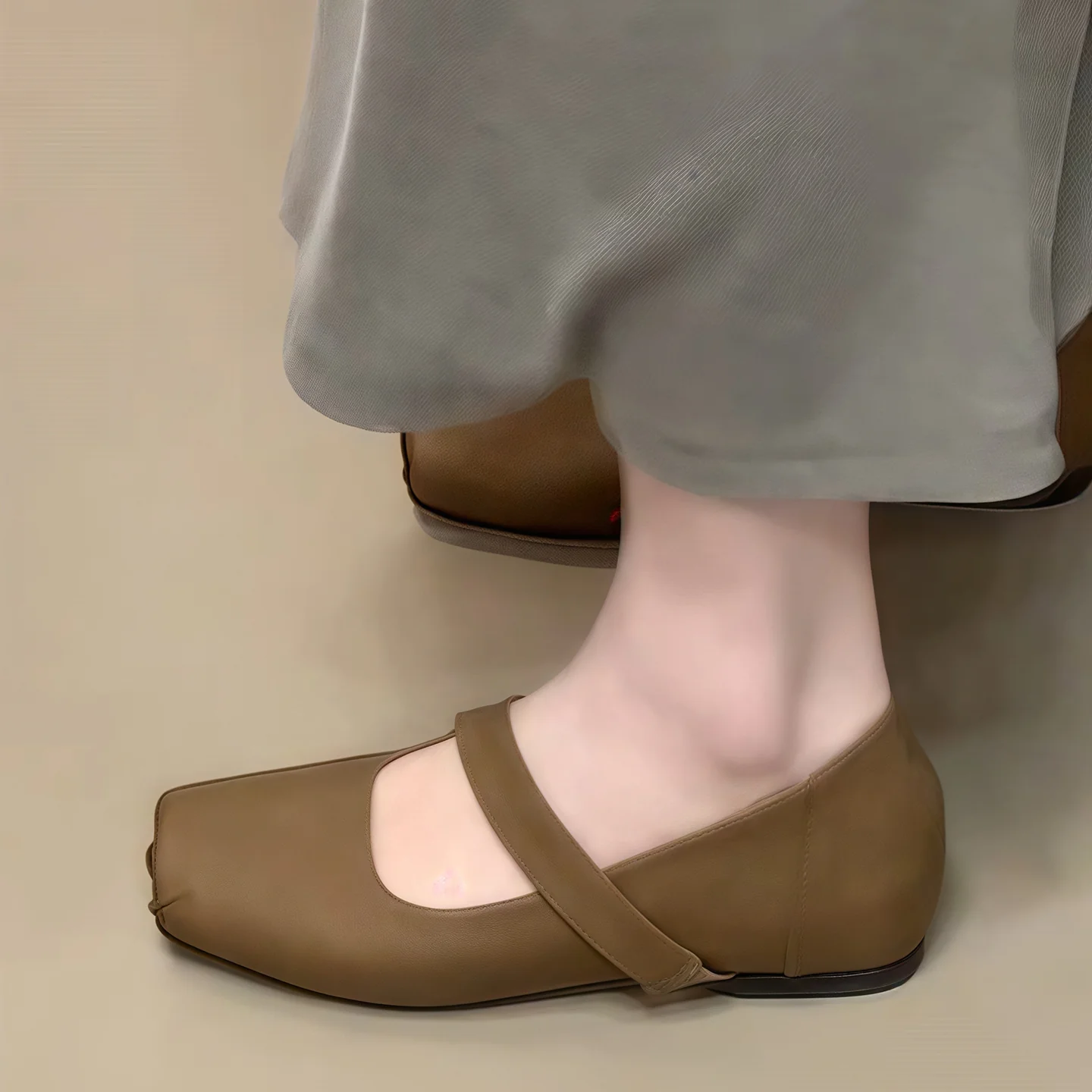 Damen Ballerinas mit verstellbarem Riemen und flexiblem Komfortfußbett Heidi Mode - Image 5