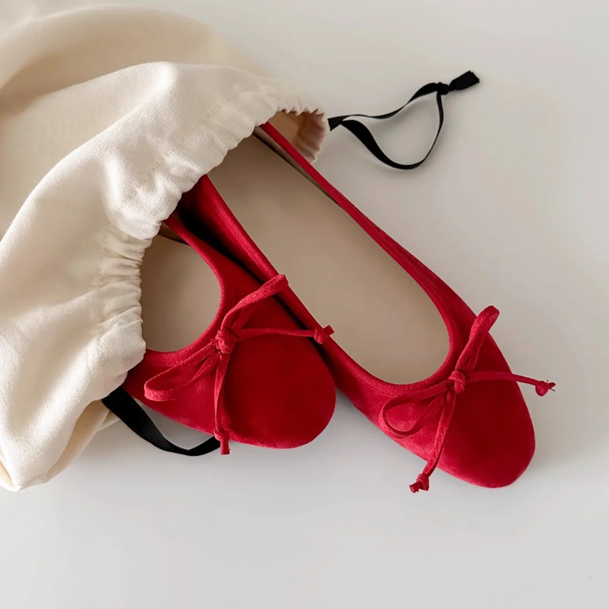 Damen Ballerinas mit zartem Schleifen-Detail und hochwertigem Wildleder Heidi Mode - Image 7