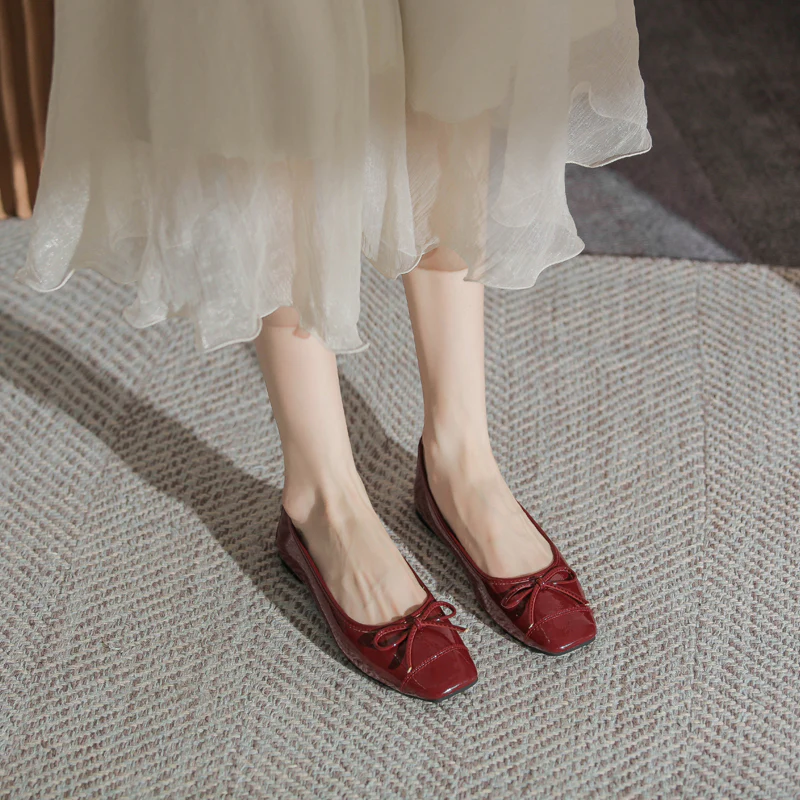 Damen Ballerinas mit zartem Schleifendetail und weichem Innenfutter Heidi Mode - Image 4
