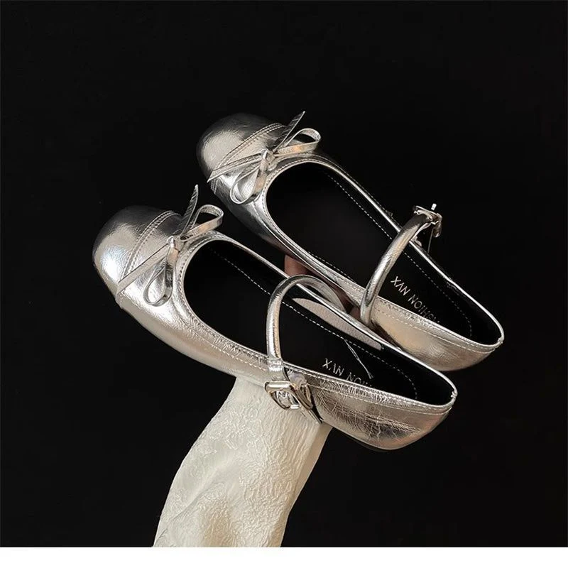 Damen Ballerinas mit zarter Spitzenapplikation und elegantem Riemen Heidi Mode - Image 3
