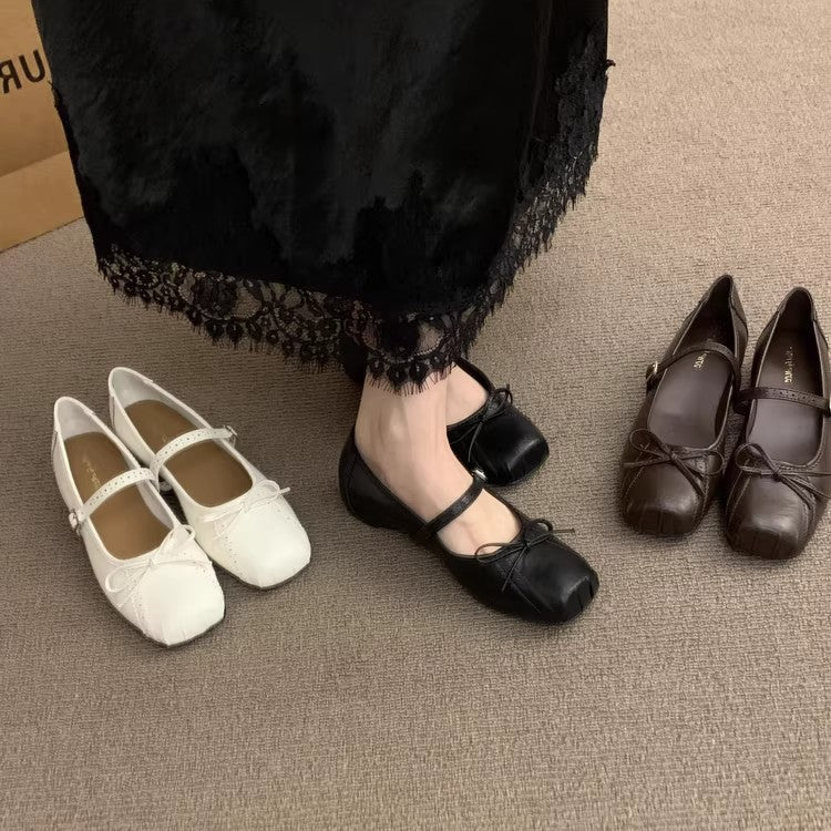 Damen Ballerinas mit zierlicher Schleife und komfortablem Fußbett Heidi Mode