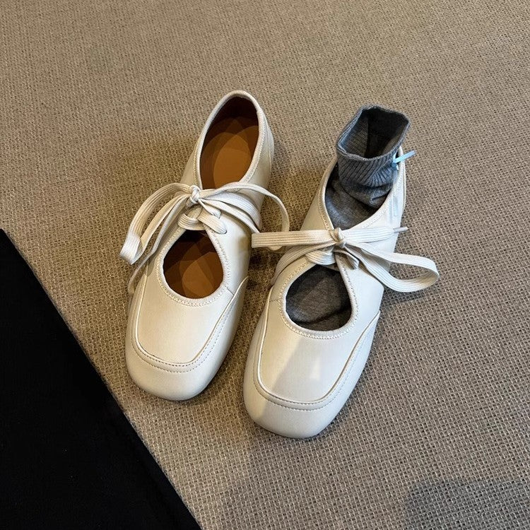 Damen Ballettschuhe mit elastischem Knöchelschutz und dekorativem Schleifenverschluss Heidi Mode - Image 2