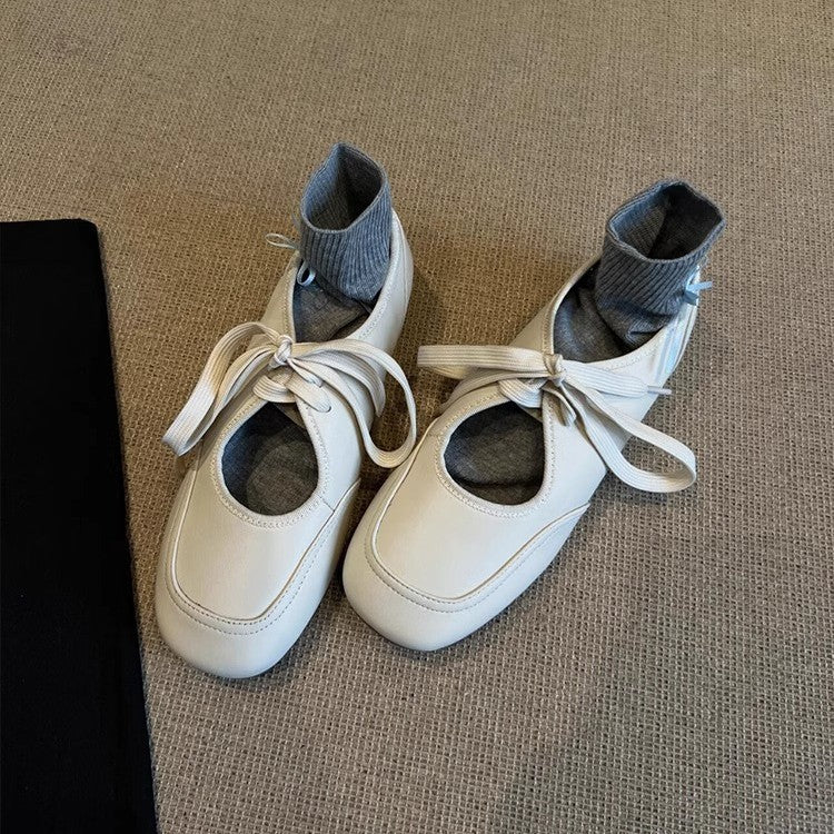 Damen Ballettschuhe mit elastischem Knöchelschutz und dekorativem Schleifenverschluss Heidi Mode - Image 3