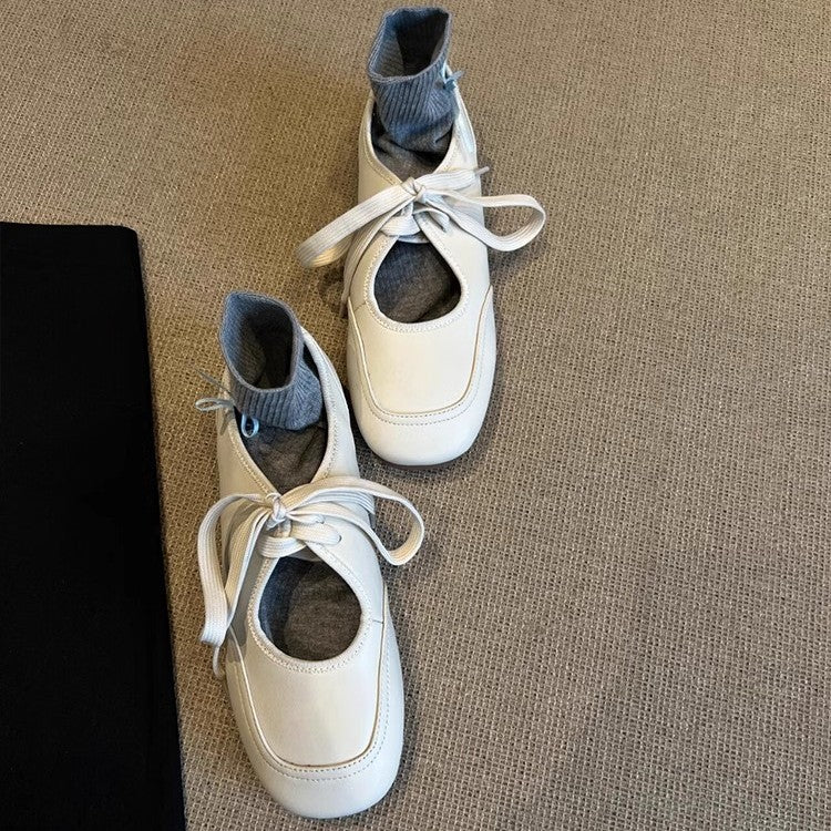 Damen Ballettschuhe mit elastischem Knöchelschutz und dekorativem Schleifenverschluss Heidi Mode - Image 4