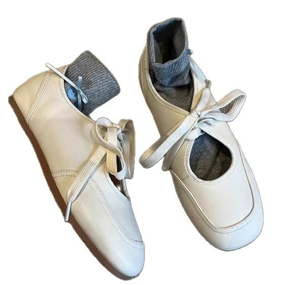 Damen Ballettschuhe mit elastischem Knöchelschutz und dekorativem Schleifenverschluss Heidi Mode - Image 5