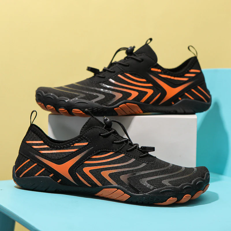 Damen Barfußschuhe mit rutschfester Sohle und elastischem Verschlusssystem Heidi Mode