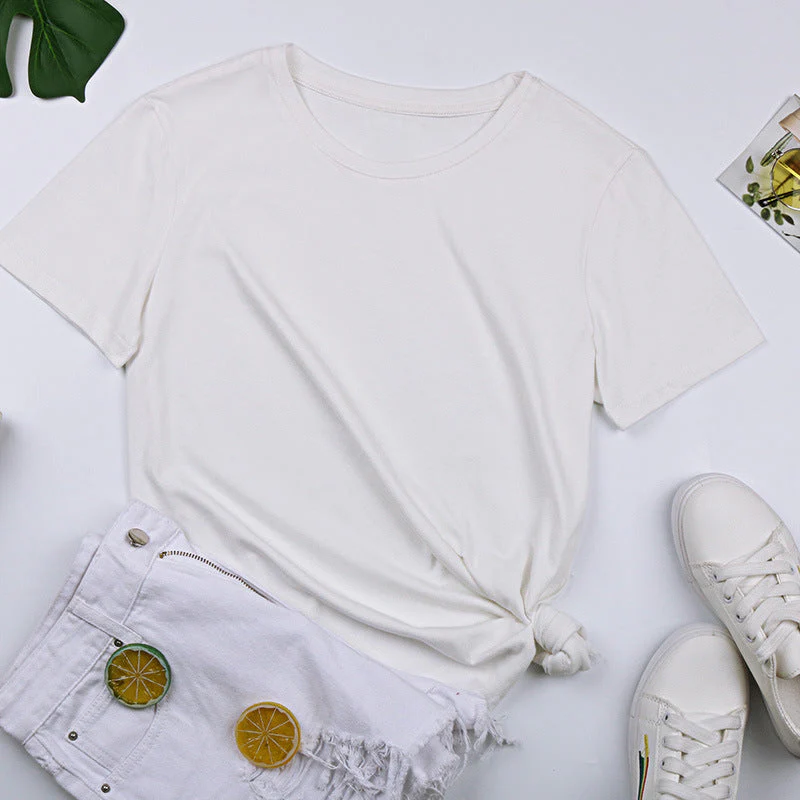 Damen Basic T-Shirt mit Lässigem Schnitt und Hochwertiger Baumwollqualität Heidi-Mode - Image 11