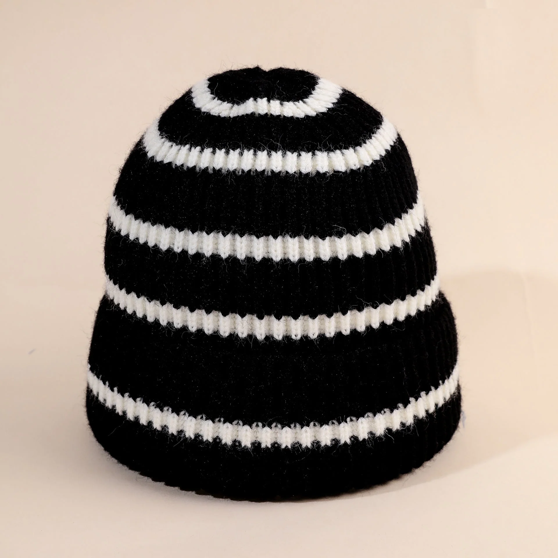 Damen Beanie-Mütze mit Gestreiftem Design und Weichem Innenfutter Heidi-Mode - Image 2