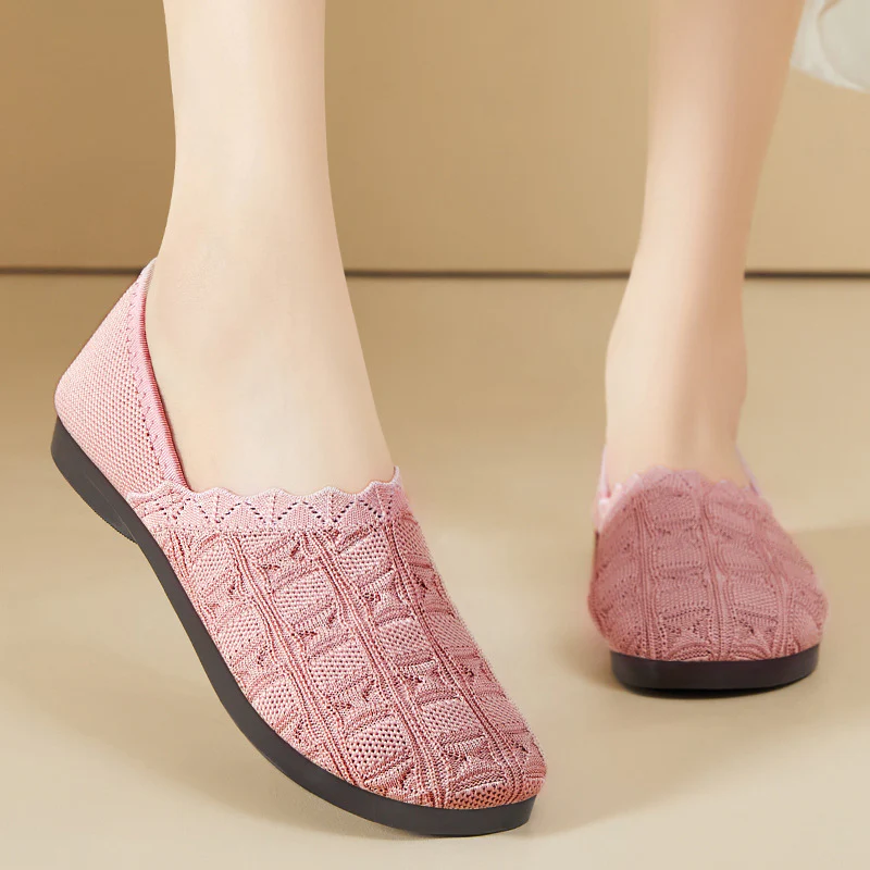 Damen Bequeme Ballerinas aus atmungsaktivem Strickmaterial Heidi Mode - Image 2