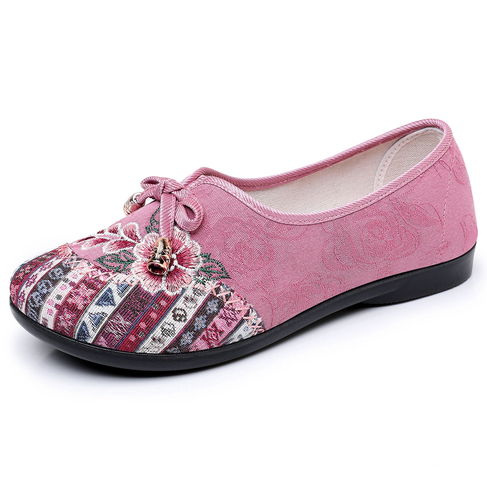 Damen Bequeme Ballerinas mit floralem Design und elastischem Einstieg Heidi Mode - Image 6