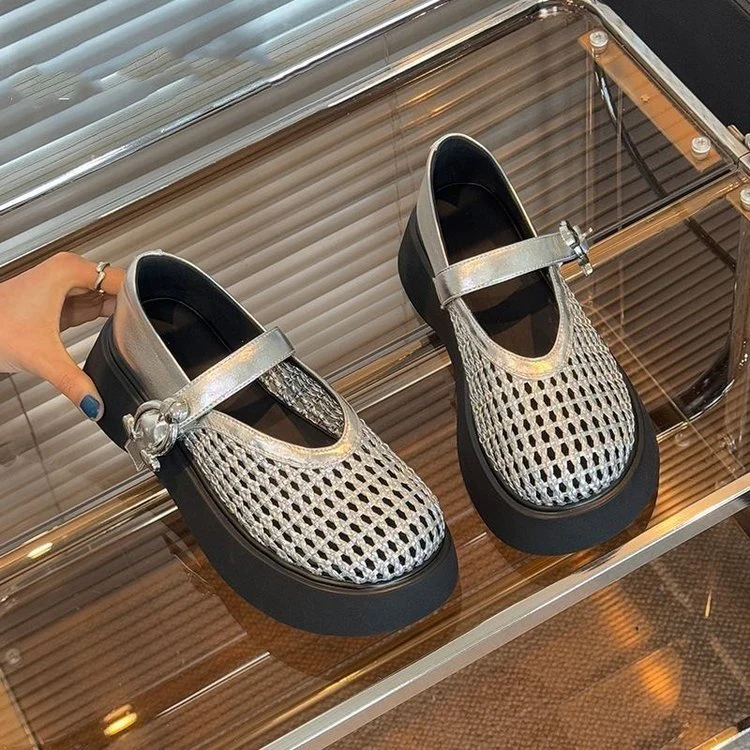 Damen Bequeme Clogs mit atmungsaktivem Netzdesign und verstellbarem Riemen Heidi Mode - Image 2