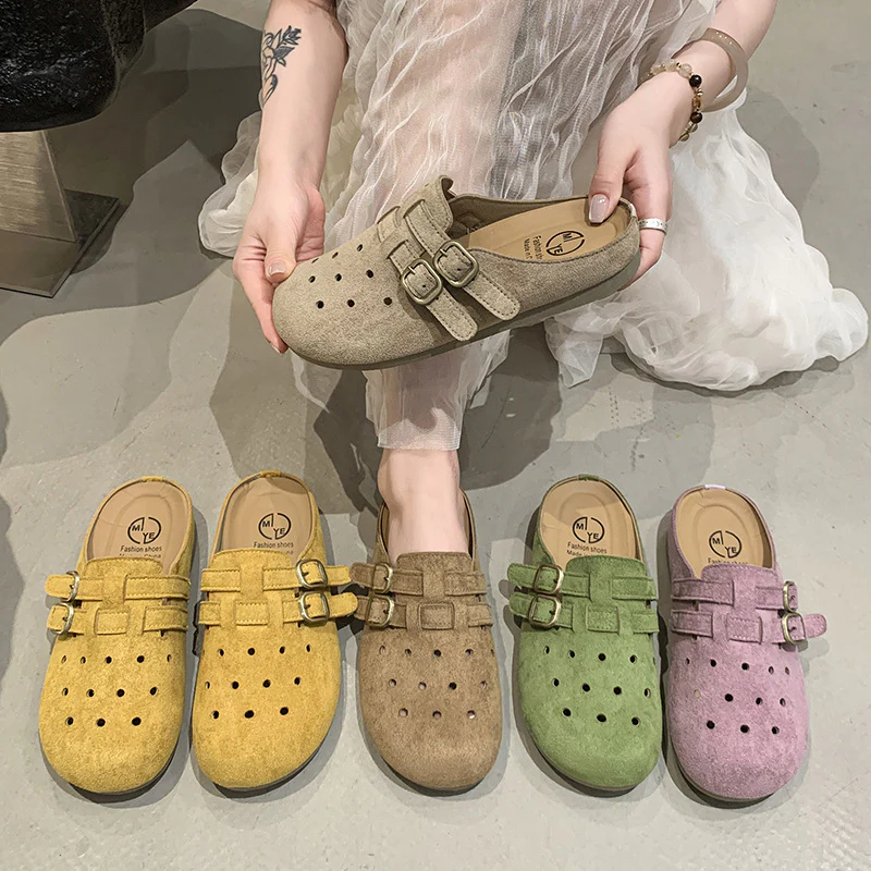 Damen bequeme Clogs mit doppeltem Schnallenverschluss Heidi Mode - Image 3