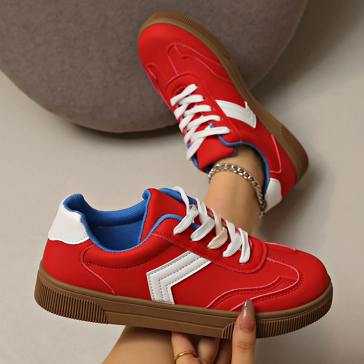 Damen Bequeme Freizeitsneaker mit trendigem Obermaterial Heidi Mode