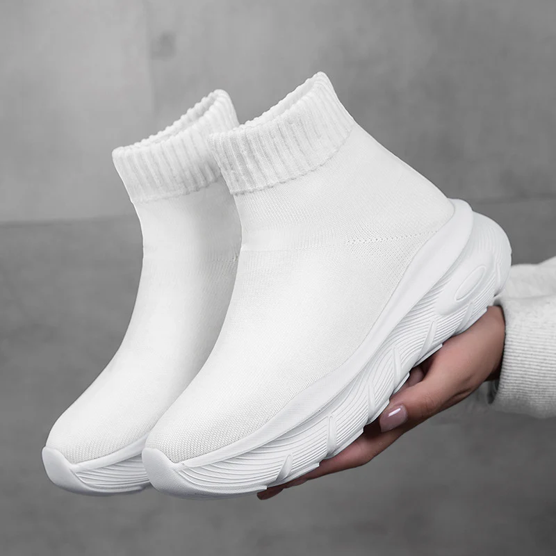 Damen Bequeme High-Top Sneakers mit elastischem Strick-Obermaterial Heidi Mode - Image 2